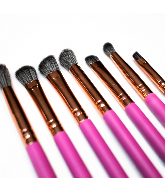 Set 7 Brochas Eye Essential Rosa Arantza Cosmetics
