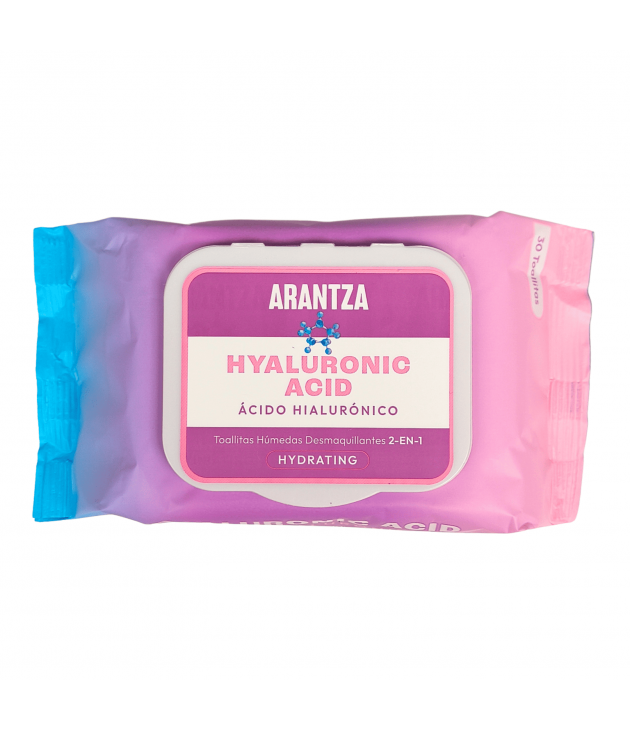 Toallitas Limpiadoras Desmaquillantes Ácido Hialurónico Arantza Cosmetics