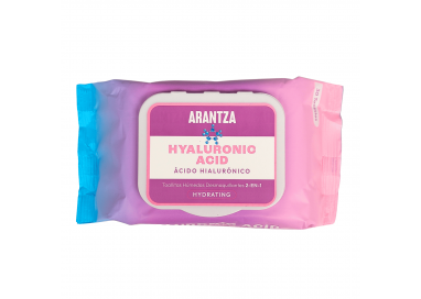 Toallitas Limpiadoras Desmaquillantes Ácido Hialurónico Arantza Cosmetics
