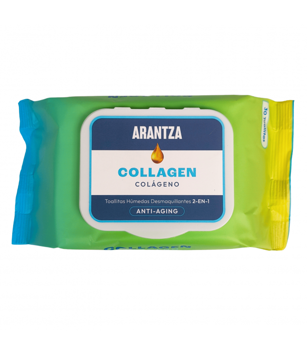 Toallitas Limpiadoras Desmaquillantes Colágeno Arantza Cosmetics