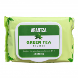 Toallitas Limpiadoras Desmaquillantes Té Verde Arantza Cosmetics