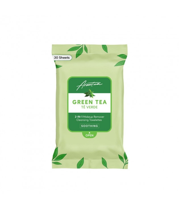 Toallitas Limpiadoras Desmaquillantes Té Verde Arantza Cosmetics