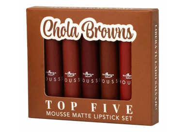 Set de 5 Labiales Mousse Matte Chola Browns Italia Deluxe