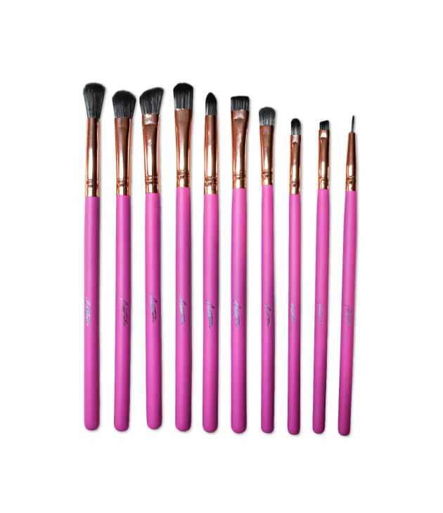 Set 10 Brochas Eye Essential Bronzed Pink Arantza Cosmetics