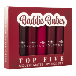 Set de 5 Labiales Mousse Matte Baddie Babe Italia Deluxe