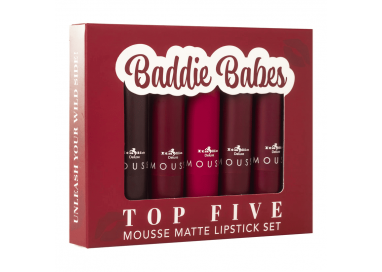 Set de 5 Labiales Mousse Matte Baddie Babe Italia Deluxe