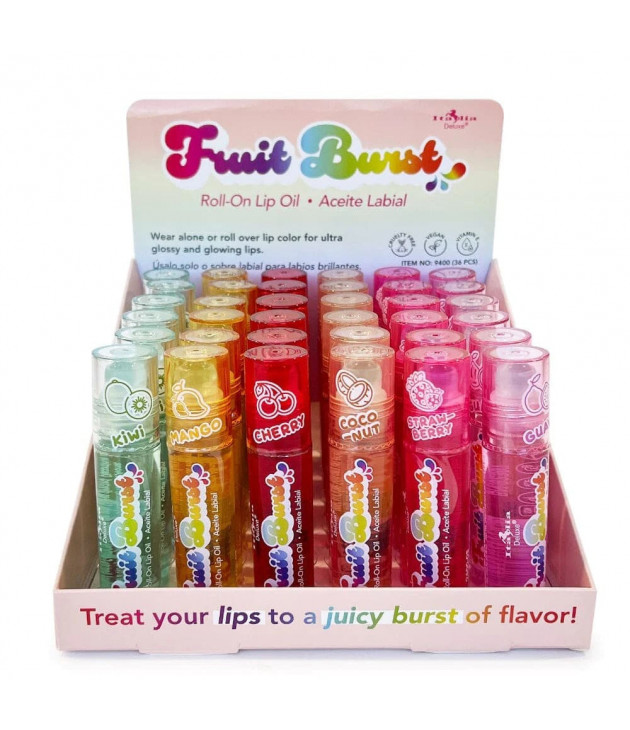 6 Fruit Burst Roll On Lip Oil Italia Deluxe