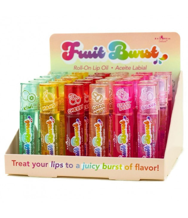 6 Fruit Burst Roll On Lip Oil Italia Deluxe