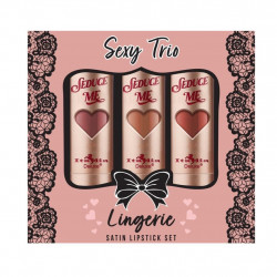 Sexy Trio Satin Lipstick Sets Lingerie Italia Deluxe