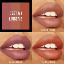 Sexy Trio Satin Lipstick Sets Lingerie Italia Deluxe