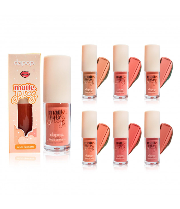 6 Labiales liquidos matte Juicy  DAPOP