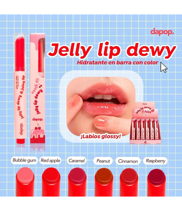 6 Gloss en barra Jelly lip dewy DAPOP