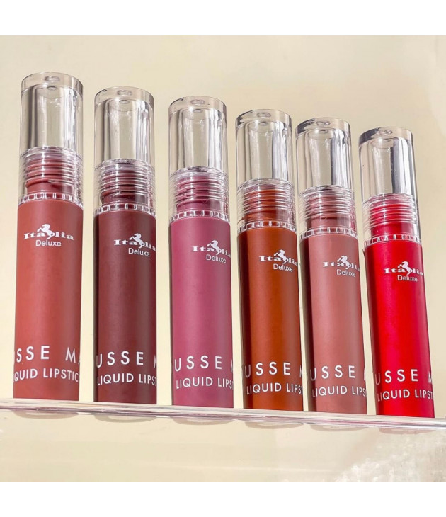 12 Labiales Mousse Matte Liquid Lipstick Italia Deluxe
