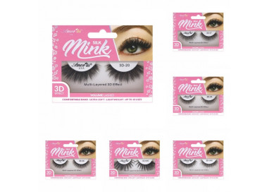 Set de 8 Pestañas 3D Faux Mink Amor Us
