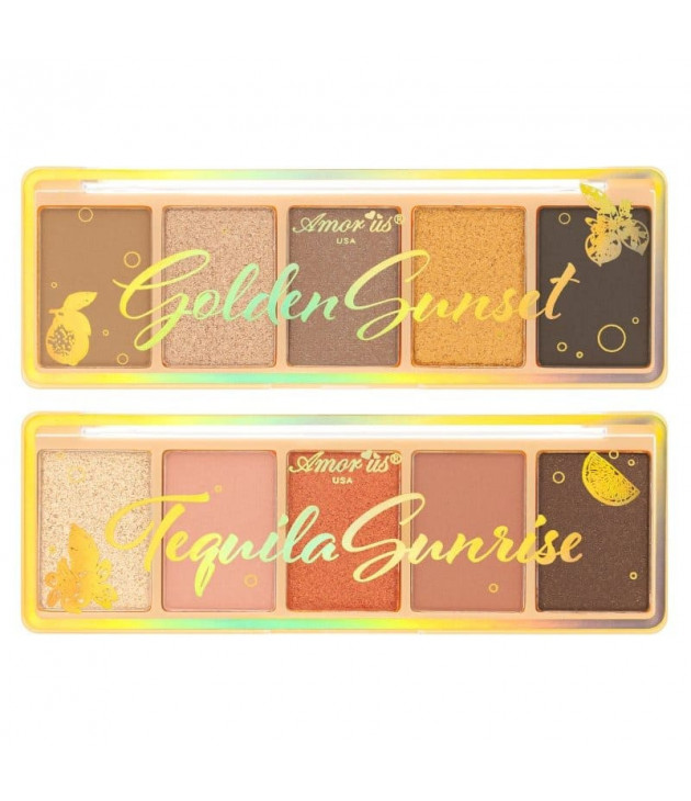 Paleta de sombras de viaje Golden Sunset y Tequila Sunrise Amor Us