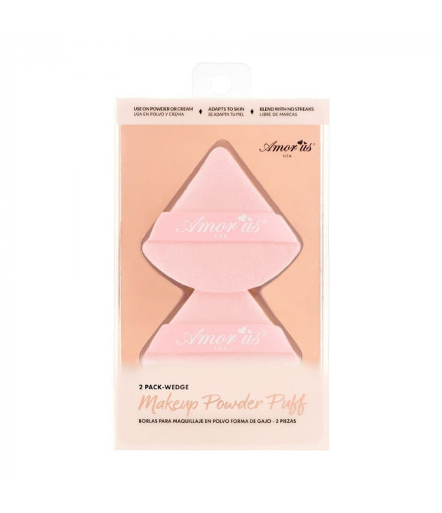 Borla rosa triangular 2 pcs Amor Us