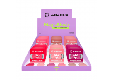 Display 24 Rubor en crema Magic Blush 3 en 1 Ananda