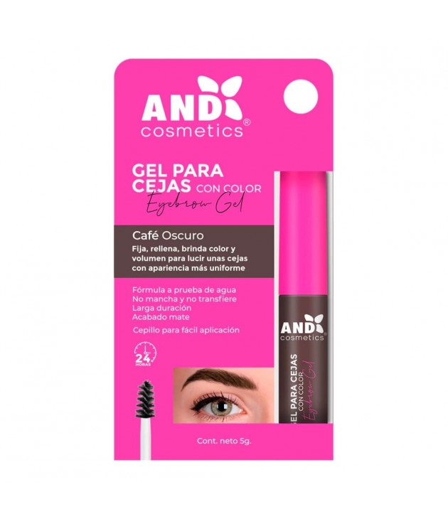 Gel para cejas café oscuro AND Cosmetics