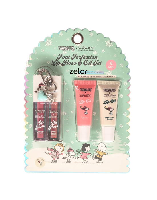 Pout Perfection Lip Gloss & Oil Set Peanuts Célavi