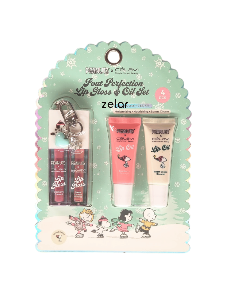 Pout Perfection Lip Gloss & Oil Set Peanuts Célavi