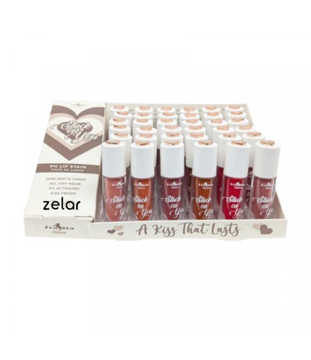 Display de 36 Labial liquido semi matte Stuck on You PH Lip Color Italia Deluxe