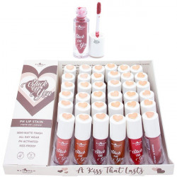 Display de 36 Labial liquido semi matte Stuck on You PH Lip Color Italia Deluxe