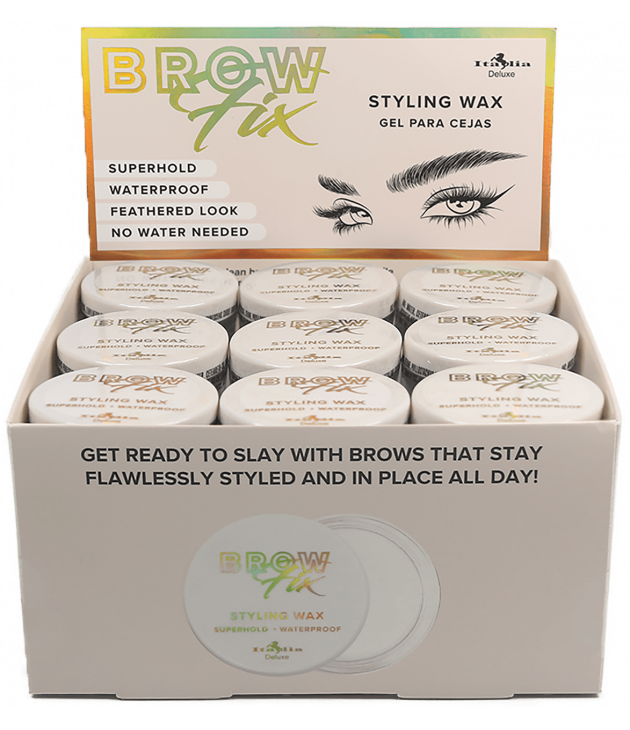 Display de 36 Pomada de ceja Brow Fix Styling Wax Italia Deluxe