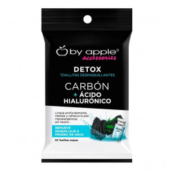 Toallita desmaquillante con 30 pz con carbón y ácido hialurónico by apple