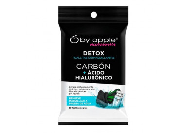 Toallita desmaquillante con 30 pz con carbón y ácido hialurónico by apple