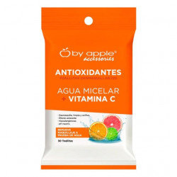 Toallita desmaquillante 30 pz con agua micelar y vitamina C by apple