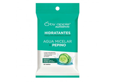 Toallita desmaquillante 30 pz con agua micelar y pepino by apple