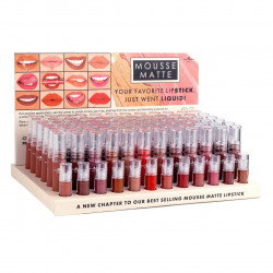 Display de 72 Labiales Mousse Matte Liquid Lipstick Italia Deluxe