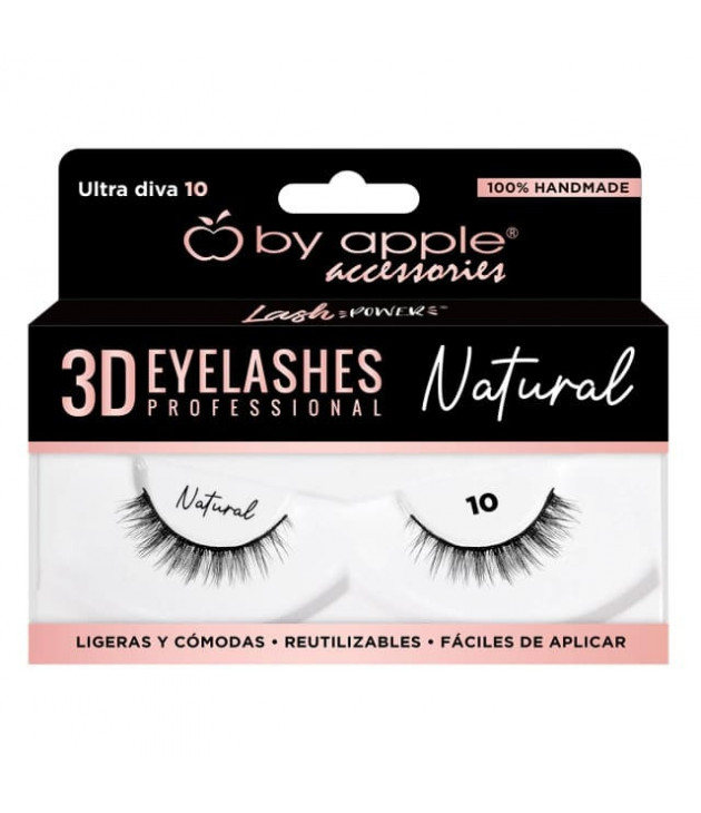 Pestañas postizas 3D naturales 10 Ultra diva by apple