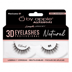 Pestañas postizas 3D naturales 1 Mexicana by apple