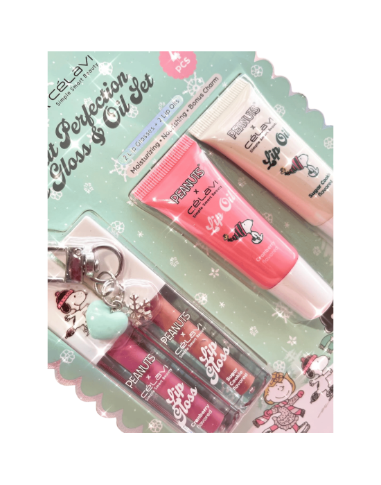 Pout Perfection Lip Gloss & Oil Set Peanuts Célavi