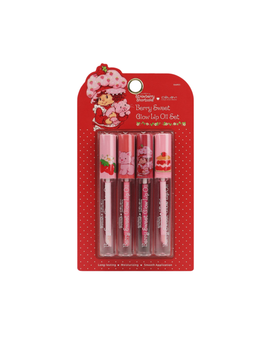 Berry Sweet Glow Lip Oil Set Strawberry Shortcake Célavi