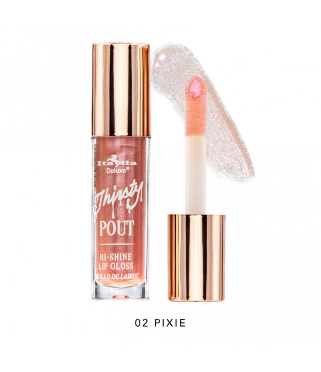 Thirsty Pout Hi-Shine Gloss Tono 02 Pixie Italia Deluxe