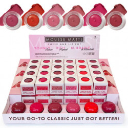 Display de 48 Rubor/Labial Mousse Matte Cheek and Lip Pot Italia Deluxe