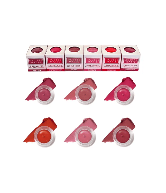 6 Rubor/Labial Mousse Matte Cheek and Lip Pot Italia Deluxe