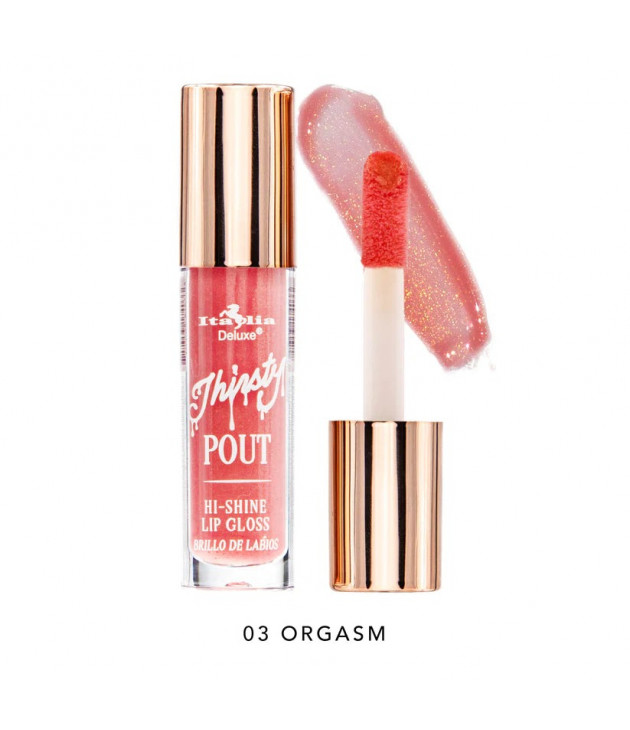 Thirsty Pout Hi-Shine Gloss Tono 03 Orgasm Italia Deluxe