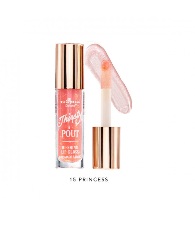 Thirsty Pout Hi-Shine Gloss Tono 15 Princess Italia Deluxe