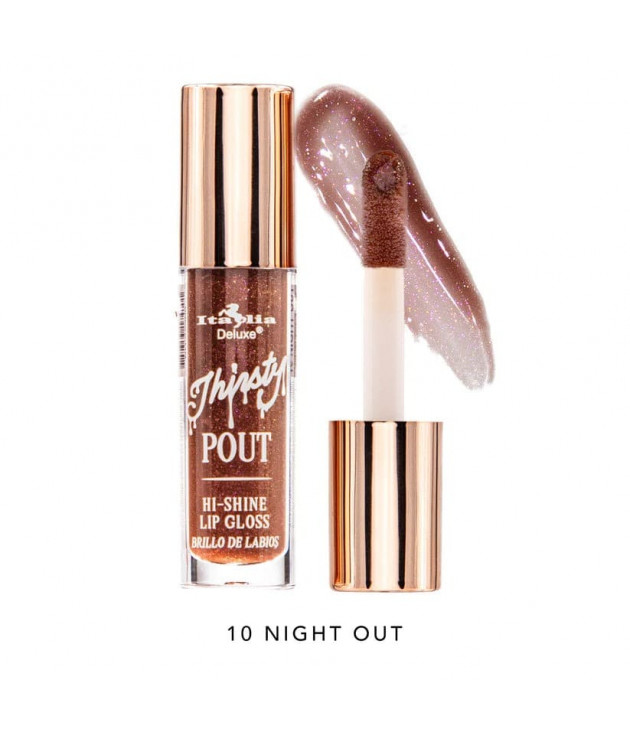Thirsty Pout Hi-Shine Gloss Tono 10 Night Out  Italia Deluxe