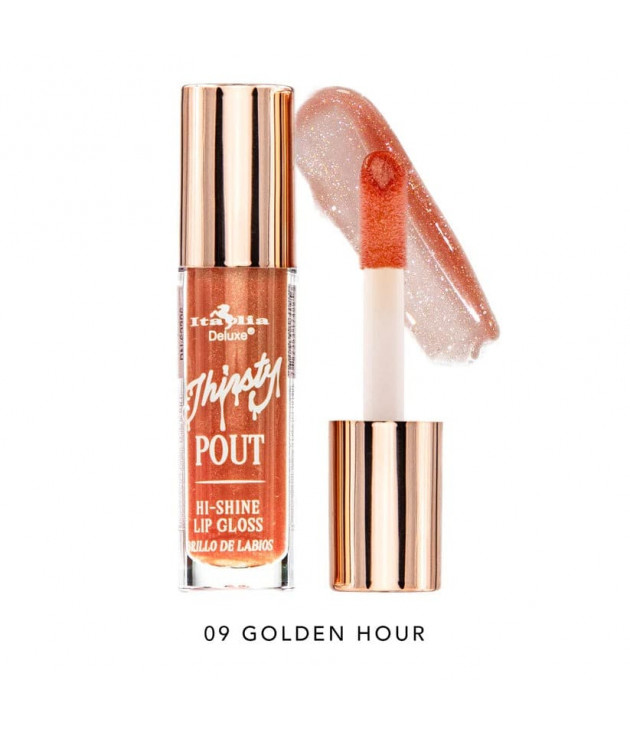 Thirsty Pout Hi-Shine Gloss Tono 09 Golden Hour Italia Deluxe