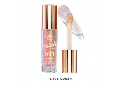 Thirsty Pout Hi-Shine Gloss Tono 16 Ice Queen Italia Deluxe