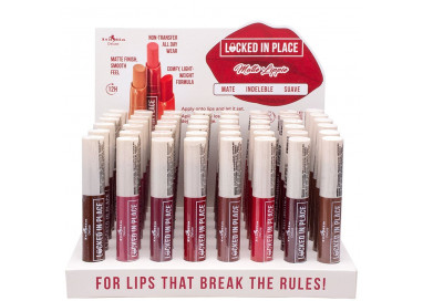 Display 48 Locked in Place Matte Lippies Italia Deluxe