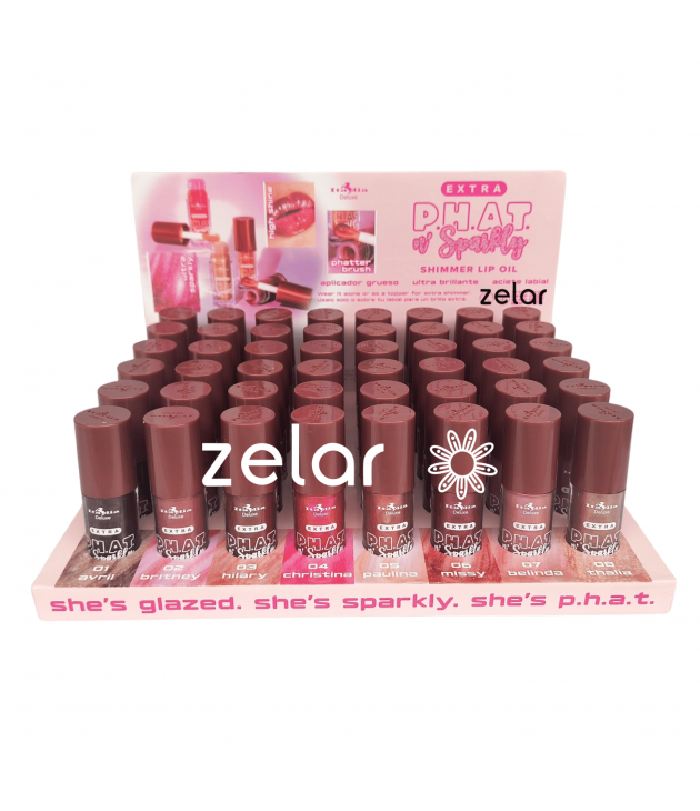 Display 48 Extra P.H.A.T. n' Sparkly Shimmer Lip Oil Italia Deluxe