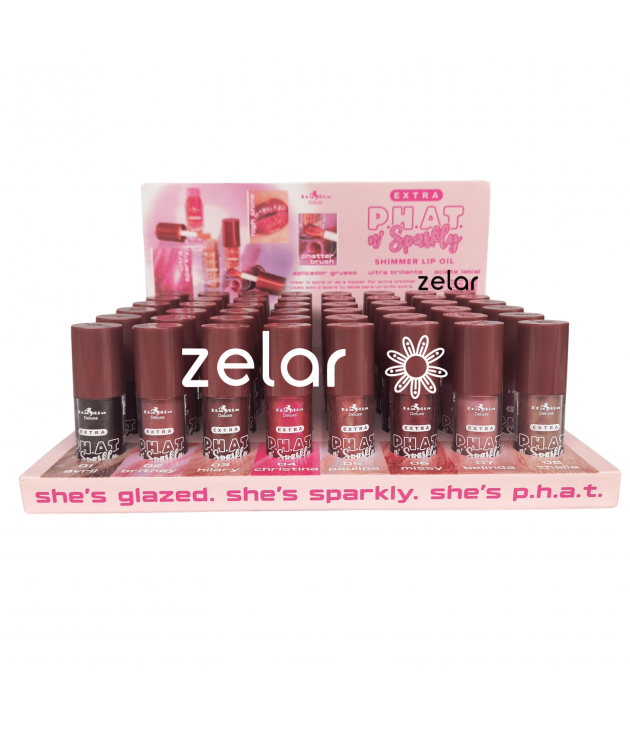 Display 48 Extra P.H.A.T. n' Sparkly Shimmer Lip Oil Italia Deluxe