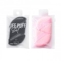 2 Esponjas Triangulo Puff Puff Negro Beauty Creations