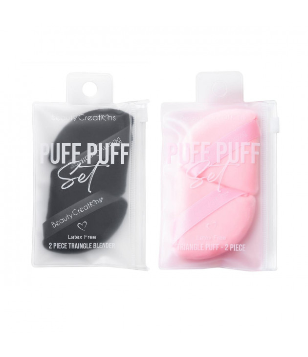 2 Esponjas Triangulo Puff Puff Negro Beauty Creations