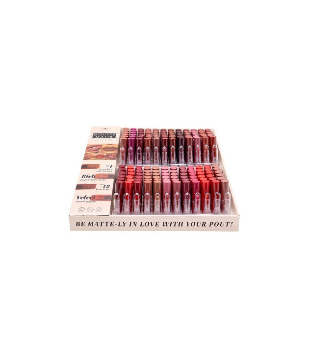 12 Labiales en Mousse Matte Italia Deluxe